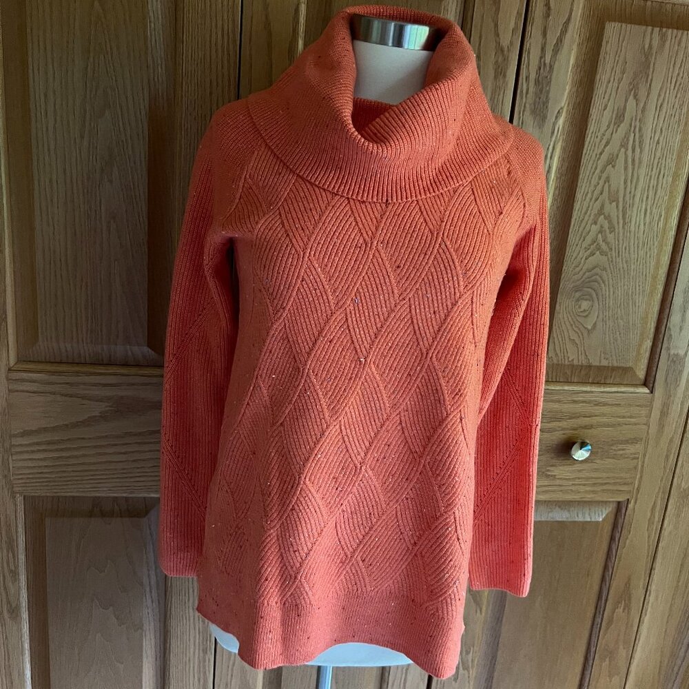 TALBOTS -- Cowlneck Diamond Tweed Pullover -- NEW with Tag